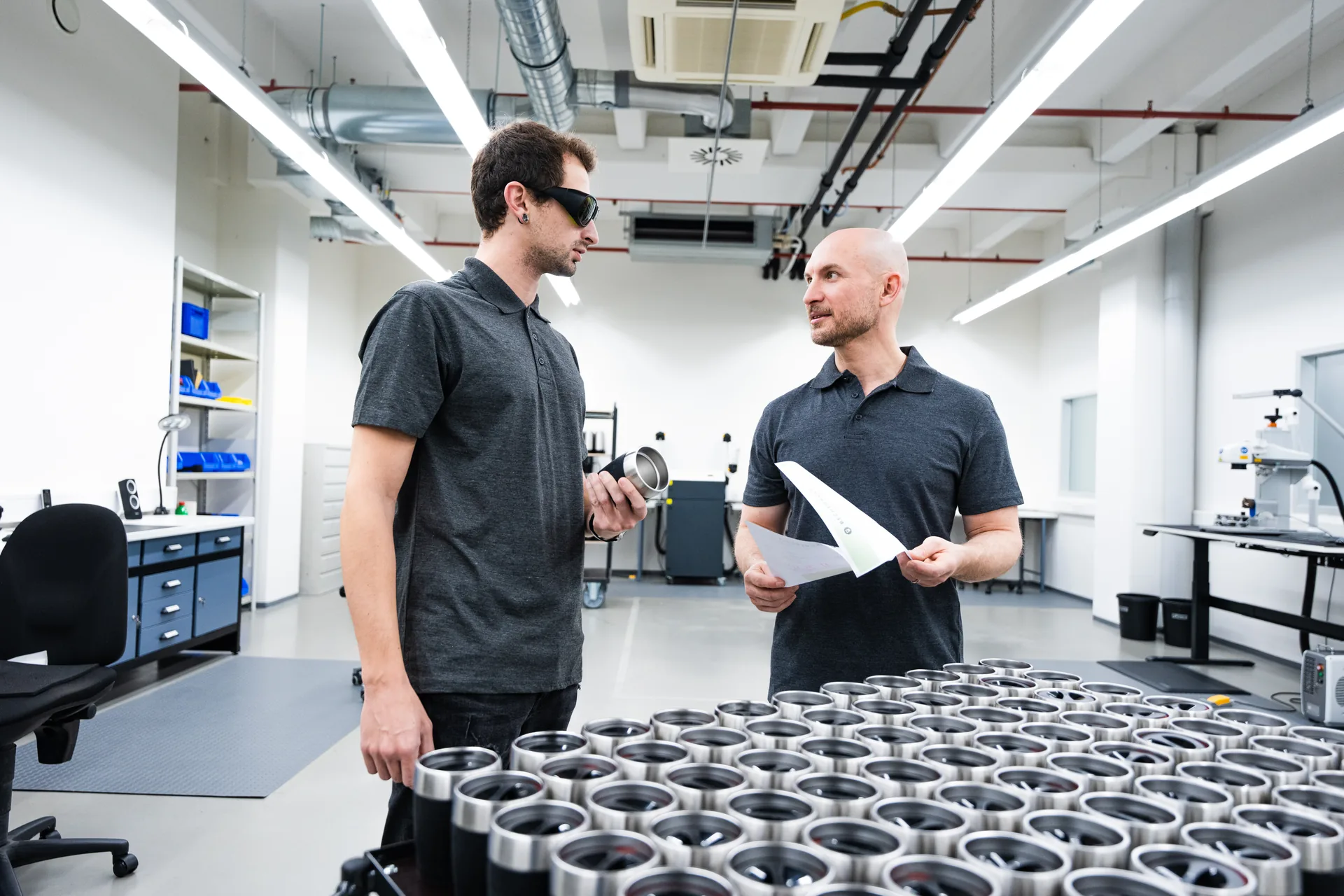 Abstimmung in der Produktion in Pforzheim